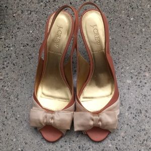 J. Crew Augusta Soft Apricot slingback heels • 8.5
